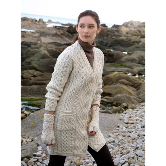 Aran Crafts Sweaters - Aran Crafts Ireland 100% Merino Wool Cardigan Sweater